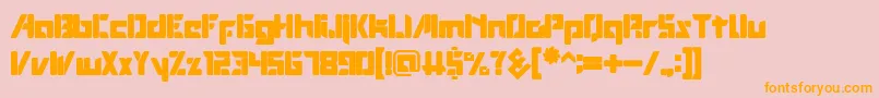 ROBOTOP Font – Orange Fonts on Pink Background