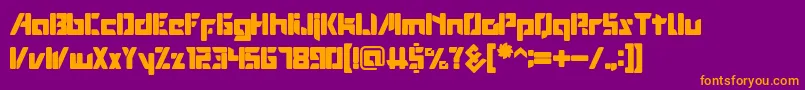 ROBOTOP Font – Orange Fonts on Purple Background