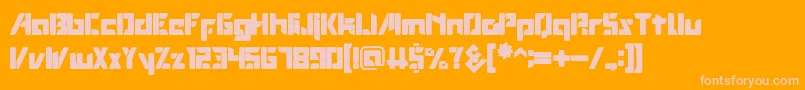 ROBOTOP Font – Pink Fonts on Orange Background