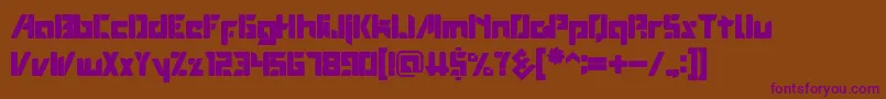 ROBOTOP Font – Purple Fonts on Brown Background