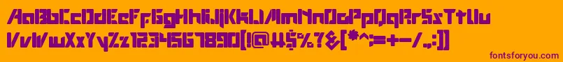 ROBOTOP Font – Purple Fonts on Orange Background