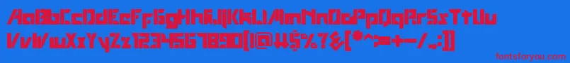 ROBOTOP Font – Red Fonts on Blue Background