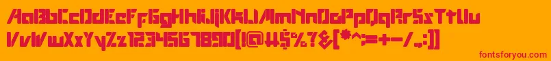 ROBOTOP Font – Red Fonts on Orange Background