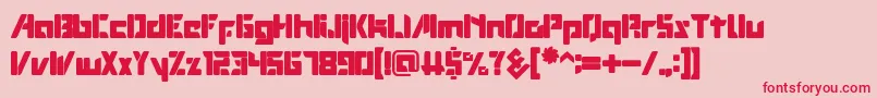 ROBOTOP Font – Red Fonts on Pink Background