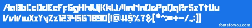 ROBOTOP Font – White Fonts on Blue Background