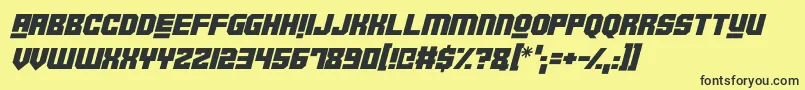 Robotronica Italic Font – Black Fonts on Yellow Background