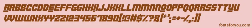 Robotronica Italic Font – Brown Fonts on Pink Background