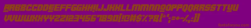 Robotronica Italic Font – Brown Fonts on Purple Background