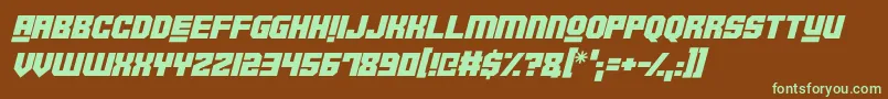 Robotronica Italic Font – Green Fonts on Brown Background