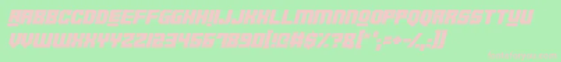 Robotronica Italic Font – Pink Fonts on Green Background