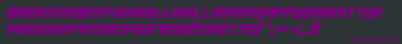 Robotronica Italic-Schriftart – Violette Schriften auf schwarzem Hintergrund