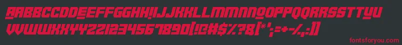 Robotronica Italic Font – Red Fonts on Black Background