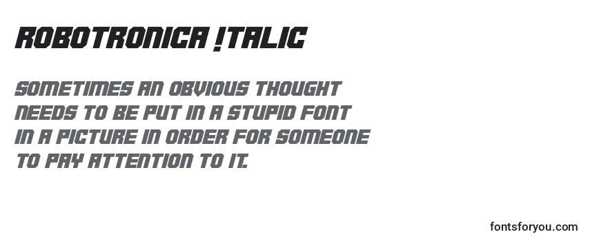 フォントRobotronica Italic