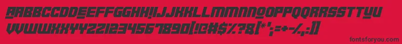 Robotronica Italic Font – Black Fonts on Red Background