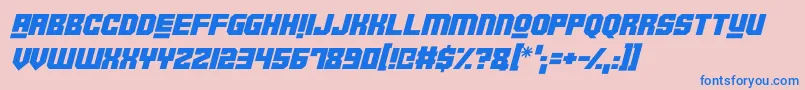 Robotronica Italic Font – Blue Fonts on Pink Background