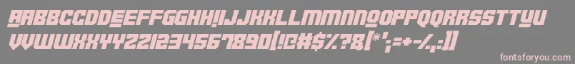 Robotronica Italic-Schriftart – Rosa Schriften auf grauem Hintergrund