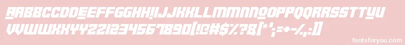 Robotronica Italic Font – White Fonts on Pink Background