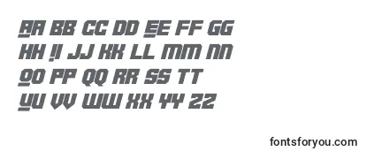 Überblick über die Schriftart Robotronica Italic