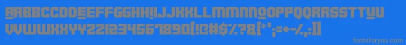 Robotronica-Schriftart – Graue Schriften auf blauem Hintergrund