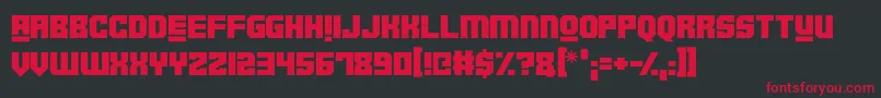 Robotronica Font – Red Fonts on Black Background