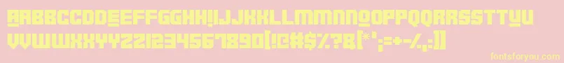 Robotronica Font – Yellow Fonts on Pink Background