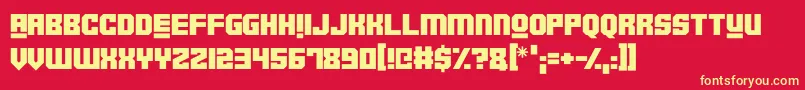 Robotronica Font – Yellow Fonts on Red Background