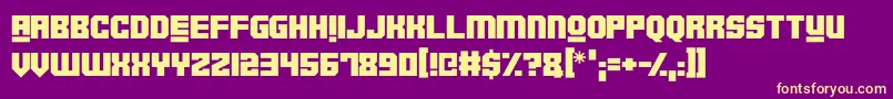 Robotronica Font – Yellow Fonts on Purple Background