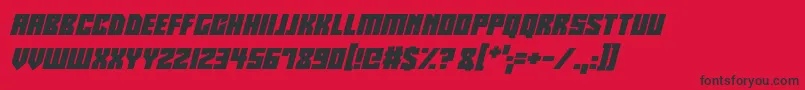 Robotronics Italic Font – Black Fonts on Red Background