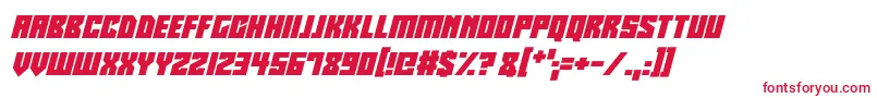 フォントRobotronics Italic – 白い背景に赤い文字