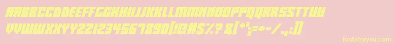 Robotronics Italic Font – Yellow Fonts on Pink Background