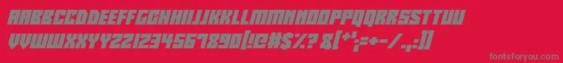 Robotronics Italic Font – Gray Fonts on Red Background