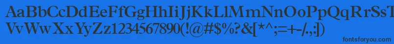 TerminussskSemibold-fontti – mustat fontit sinisellä taustalla