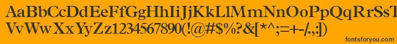 TerminussskSemibold-Schriftart – Schwarze Schriften auf orangefarbenem Hintergrund