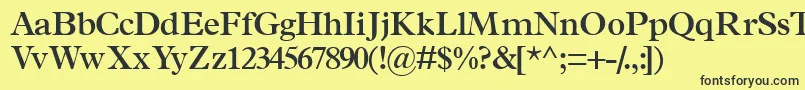 TerminussskSemibold-fontti – mustat fontit keltaisella taustalla