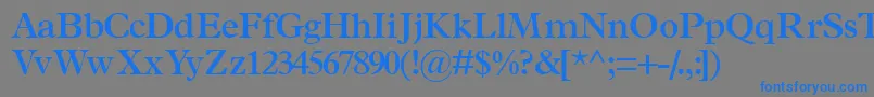Шрифт TerminussskSemibold – синие шрифты на сером фоне