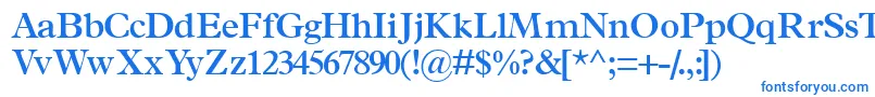 フォントTerminussskSemibold – 白い背景に青い文字