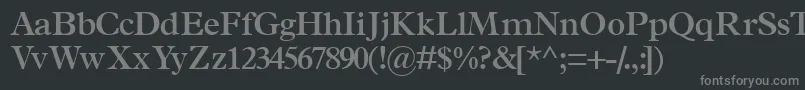 Шрифт TerminussskSemibold – серые шрифты на чёрном фоне