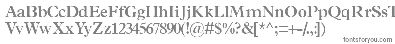 TerminussskSemibold-fontti – harmaat kirjasimet valkoisella taustalla