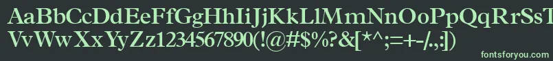 TerminussskSemibold Font – Green Fonts on Black Background