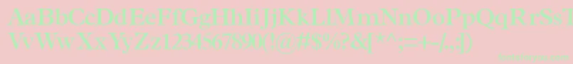 TerminussskSemibold-fontti – vihreät fontit vaaleanpunaisella taustalla