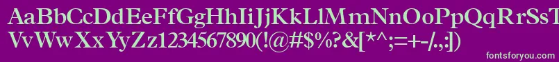 TerminussskSemibold-fontti – vihreät fontit violetilla taustalla