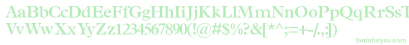 TerminussskSemibold-fontti – vihreät fontit valkoisella taustalla