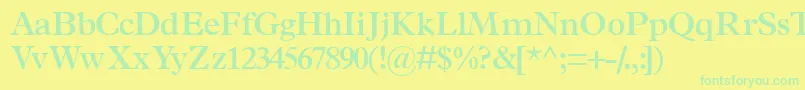 TerminussskSemibold Font – Green Fonts on Yellow Background