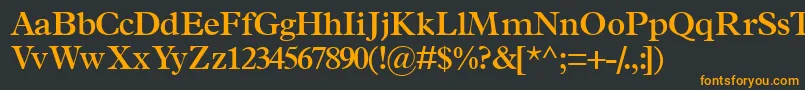フォントTerminussskSemibold – 黒い背景にオレンジの文字