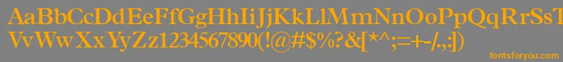 Шрифт TerminussskSemibold – оранжевые шрифты на сером фоне