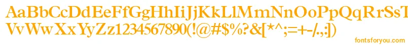 TerminussskSemibold-fontti – oranssit fontit valkoisella taustalla