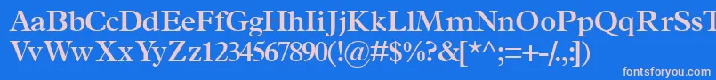 フォントTerminussskSemibold – ピンクの文字、青い背景
