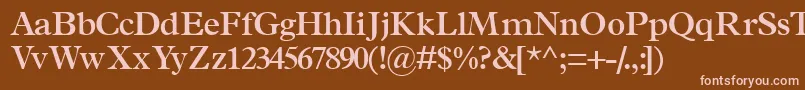 Шрифт TerminussskSemibold – розовые шрифты на коричневом фоне