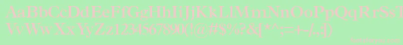 フォントTerminussskSemibold – 緑の背景にピンクのフォント