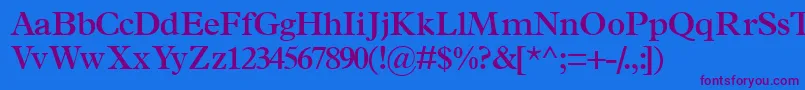 TerminussskSemibold-fontti – violetit fontit sinisellä taustalla